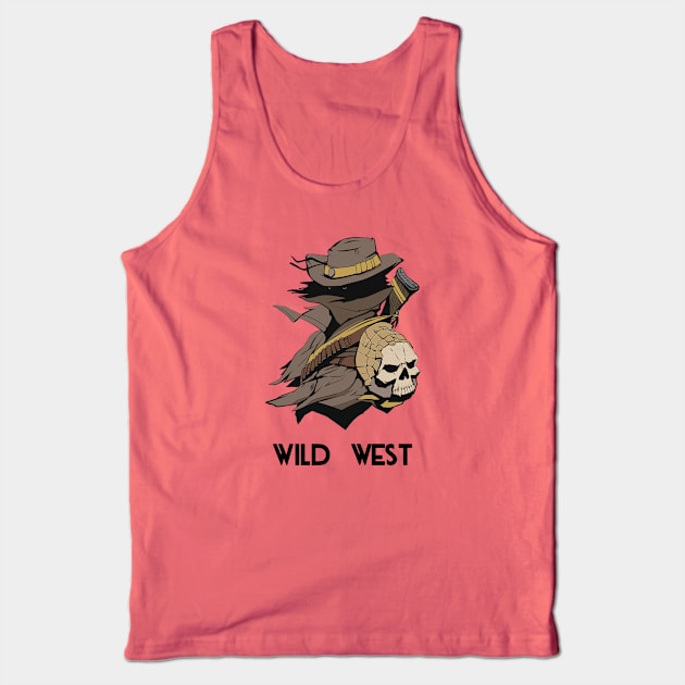 cowboy wild west illustration cartoon Tank Top by untagged_shop